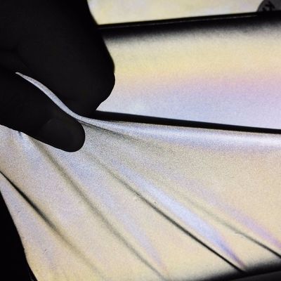 100% tela reflexiva retra limpia suave reciclada poliéster de Grey Reflective Fabric para la ropa