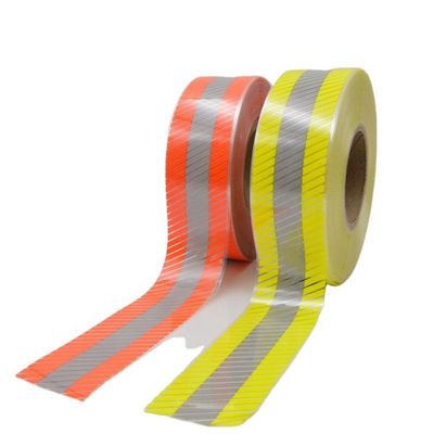 Cinta reflectante segmentada de vinilo de transferencia de prensa de calor personalizada de alta visibilidad de calidad para ropa