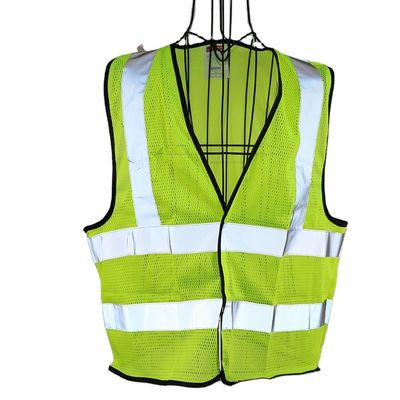 Chaleco de la visibilidad de la construcción de la clase 2 de la clase 1 el alto con los bolsillos trafica la bici hola Vis Vest Belt Gray Yellow