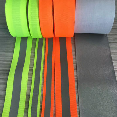 Correas reflexivas de la seguridad para los zapatos para andar de la mochila cosidos en naranja verde roja negra