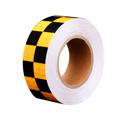 Peligro de seguridad retro que advierte el amarillo reflexivo del negro de la cinta para el PVC fuerte colorido de la adherencia de los coches