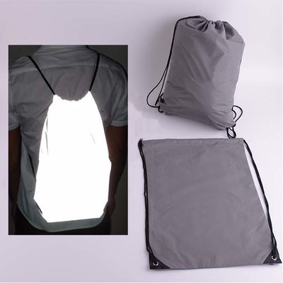 Hola Vis Reflective Backpack Cycling Light olográfico recicló el lazo llano de las compras del deporte del algodón del poliéster
