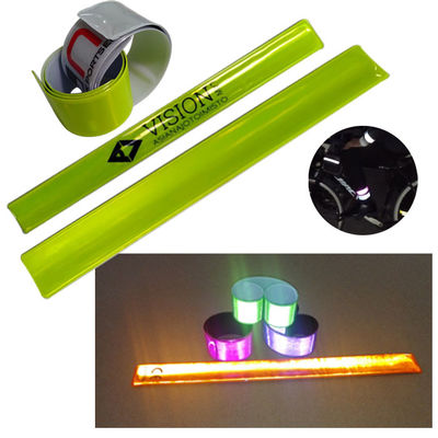 Basculador de funcionamiento Walker Yellow Reflecting Bracelet Snap del alto brazal reflexivo de la visibilidad del Pvc