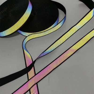 Gris plateados anaranjados reflexivos de la ropa los 5cm de la cinta de la seguridad de las correas de nylon del arco iris