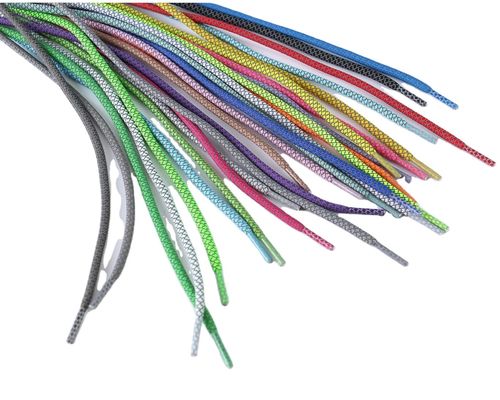Como las cintas de zapatos reflexivas 1Pair 100 de los cordones de zapatilla deportiva de  cuerda redonda del deporte de la zapatilla de deporte de 120 140 160cm