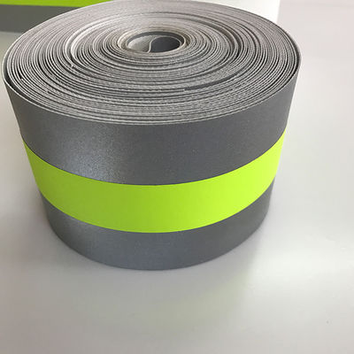 Cintas reflectoras amarillas plateadas retardantes de llama para prendas de vestir de seguridad
