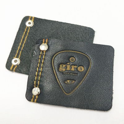 Etiquetas de ropa de cuero personalizado en relieve Parche para jeans