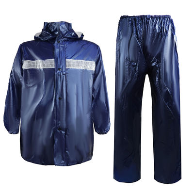 Workwear reflexivo azul de la seguridad de la chaqueta de la ropa impermeable para trabajar activo al aire libre que camina