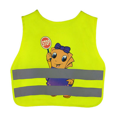 Desgaste de ciclo de la escuela de Vis Jackets Vest Cartoon Kids del chaleco reflexivo de los niños hola respirable