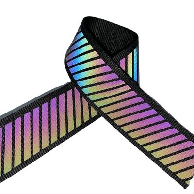 La silla reflexiva de las correas del arco iris colorido hizo punto el rollo impermeable 50yards