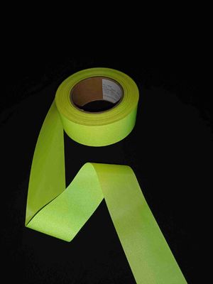la cinta reflexiva del poliéster reflexivo de la tela de  High Visible Colorful para la ropa empaqueta el sombrero