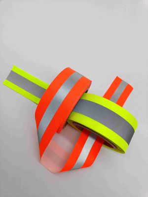 alta cinta de Oxford del color fluorescente de la visibilidad para el desgaste de la seguridad de las ropas