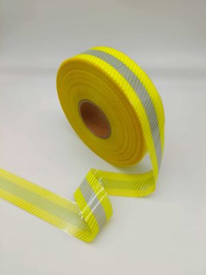 película de la transferencia de calor de  Silver Yellow Reflective para la alta impresión de la visibilidad de las camisas