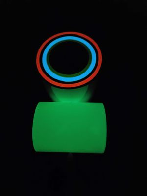 Etiqueta engomada adhesiva fluorescente de la película del vinilo del rollo del vinilo de la hoja de la cinta táctica fosforescente de la seguridad