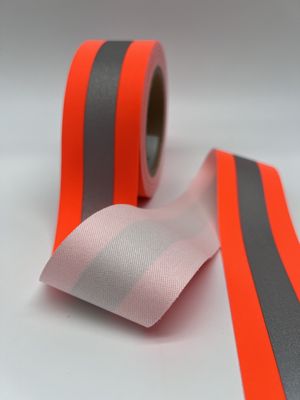 Color rojo plateado Hi Vis Retardante de llama tira reflectante 2,5 cm 5 cm 7,5 cm cinta reflectante