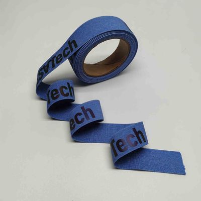 Materiales de telas reflectoras elásticas tela de algodón azul reciclada para correa de bolso