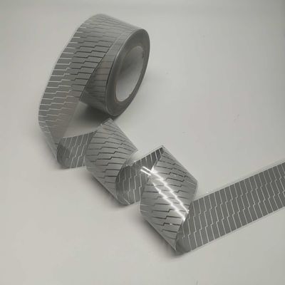 Película de transferencia de calor reflectante de rayas Twill de plata autoadhesivo para ropa chaquetas zapatos